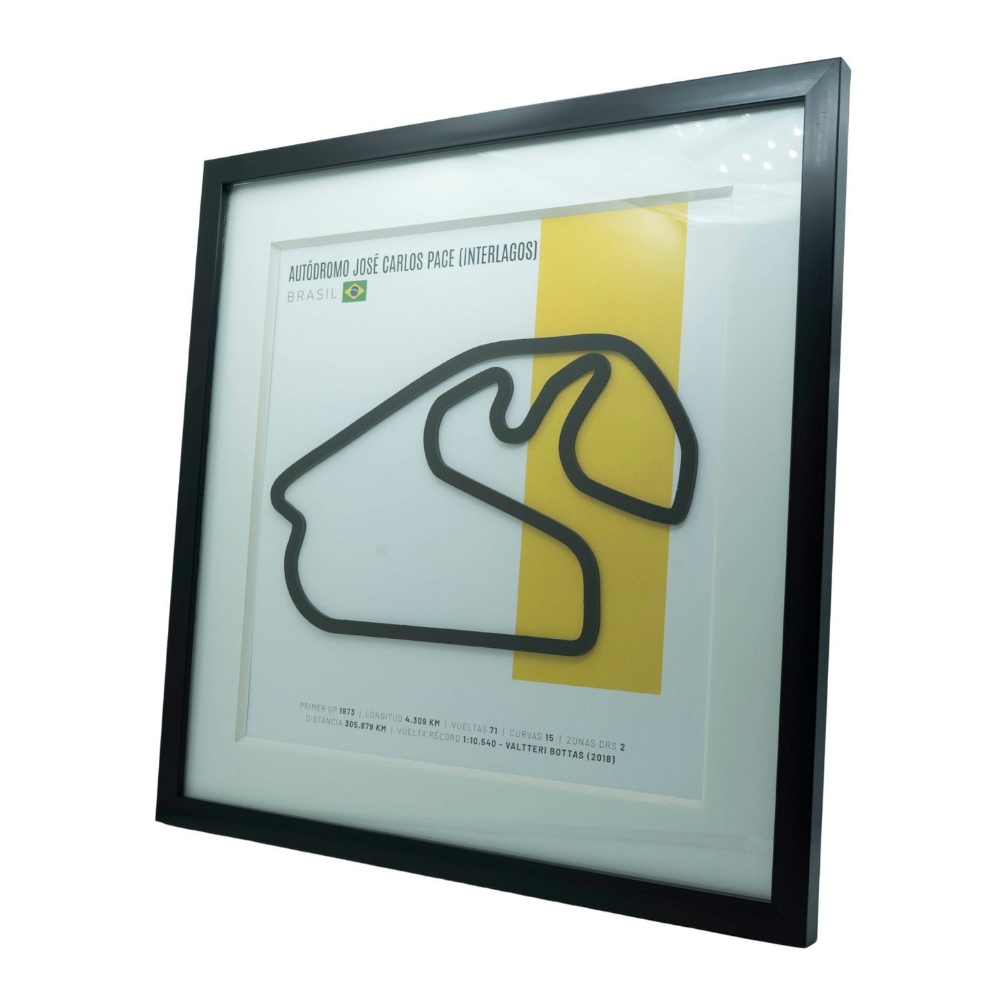 F1 – Autódromo José Carlos Pace / Interlagos (Brasil) | Circuito 3D enmarcado