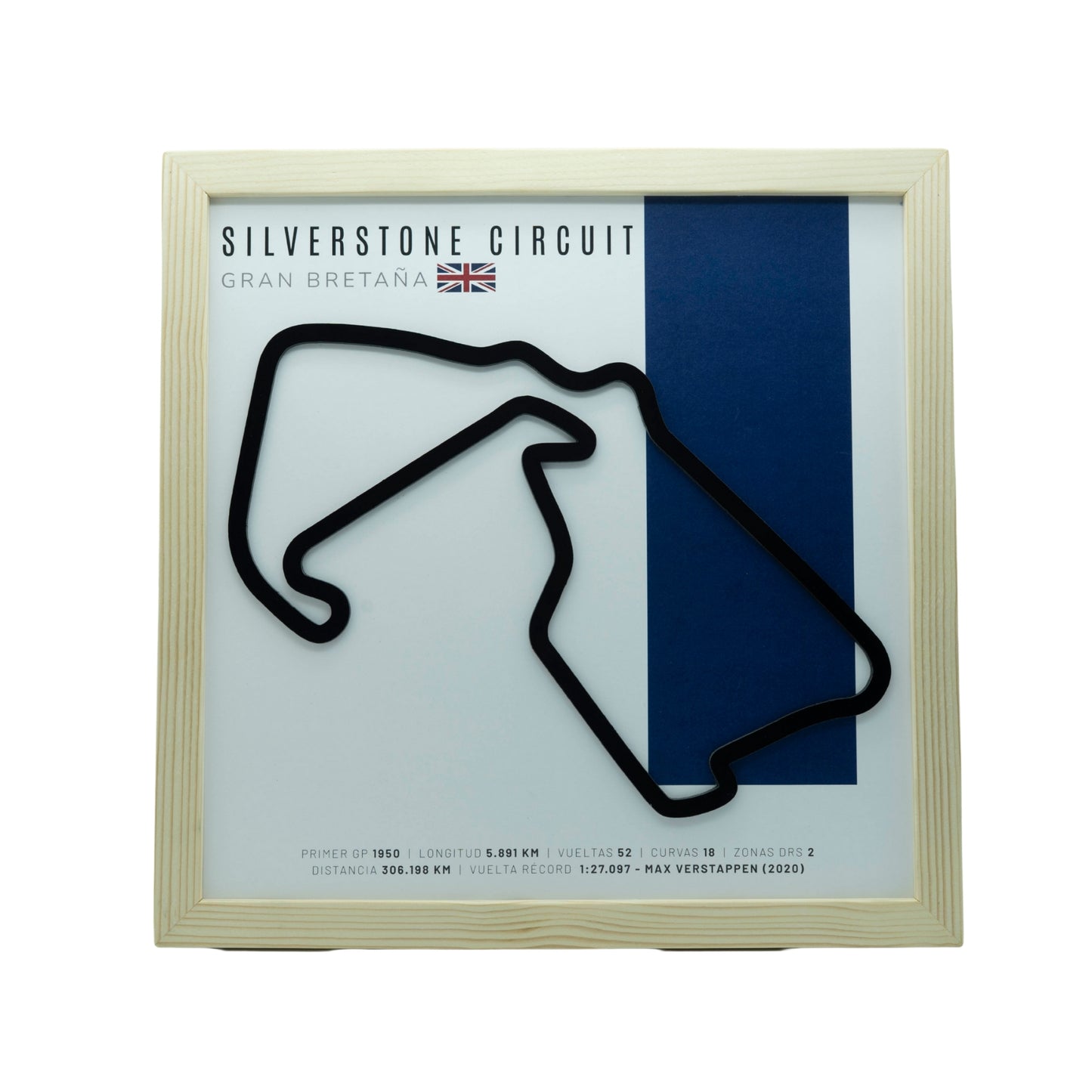 F1 – Silverstone Circuit (Gran Bretaña) | Circuito 3D enmarcado