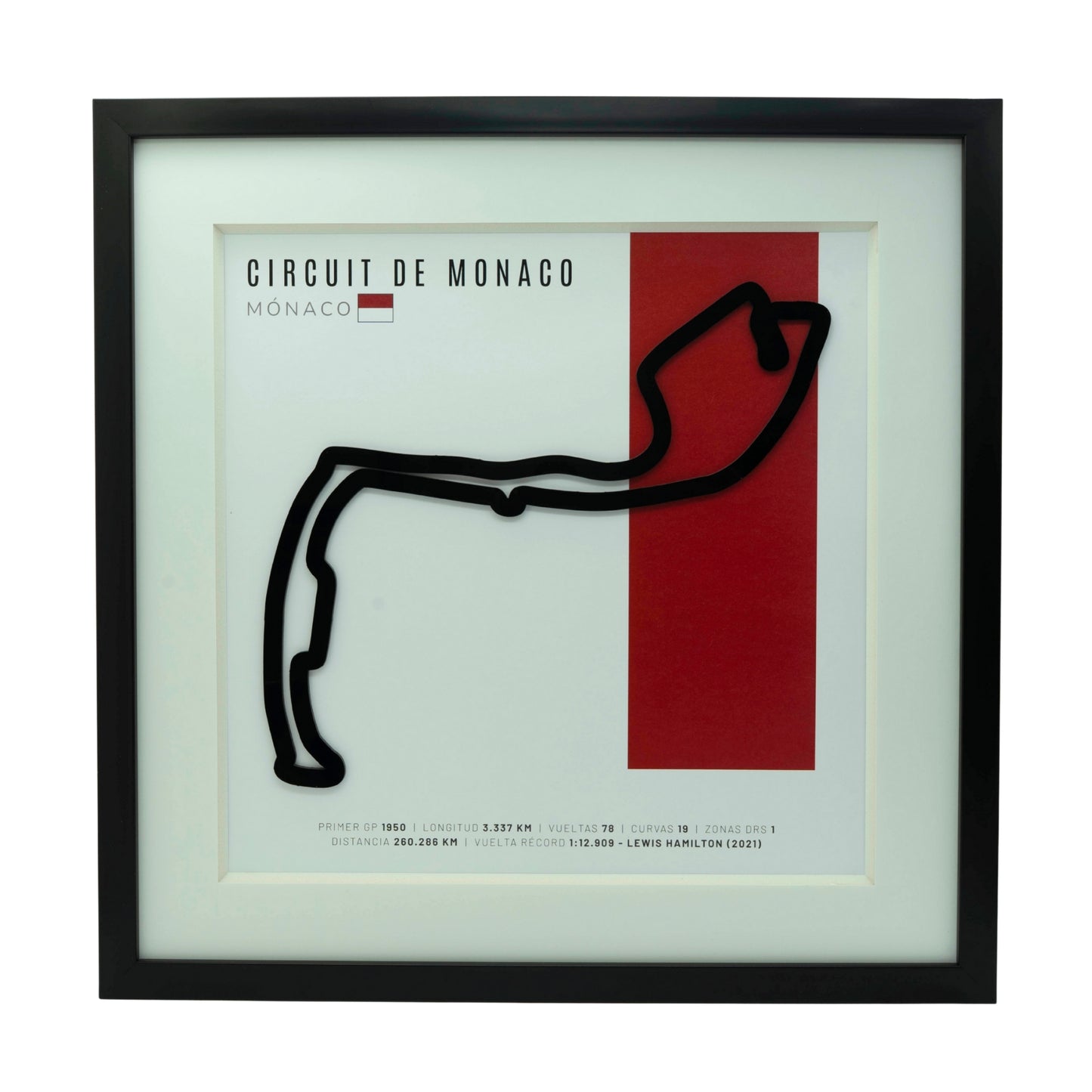 F1 – Circuit de Monaco (Mónaco) | Circuito 3D enmarcado