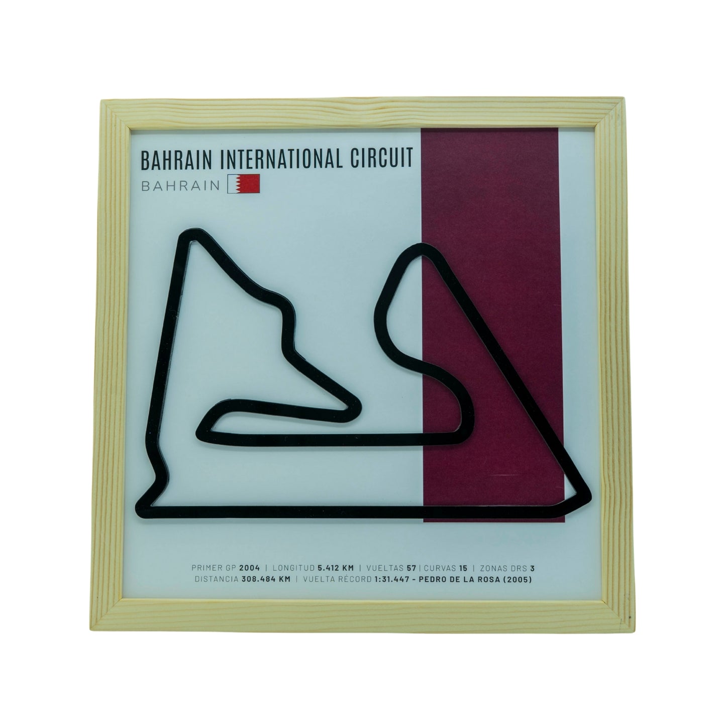 F1 – Bahrain International Circuit (Baréin) | Circuito 3D enmarcado