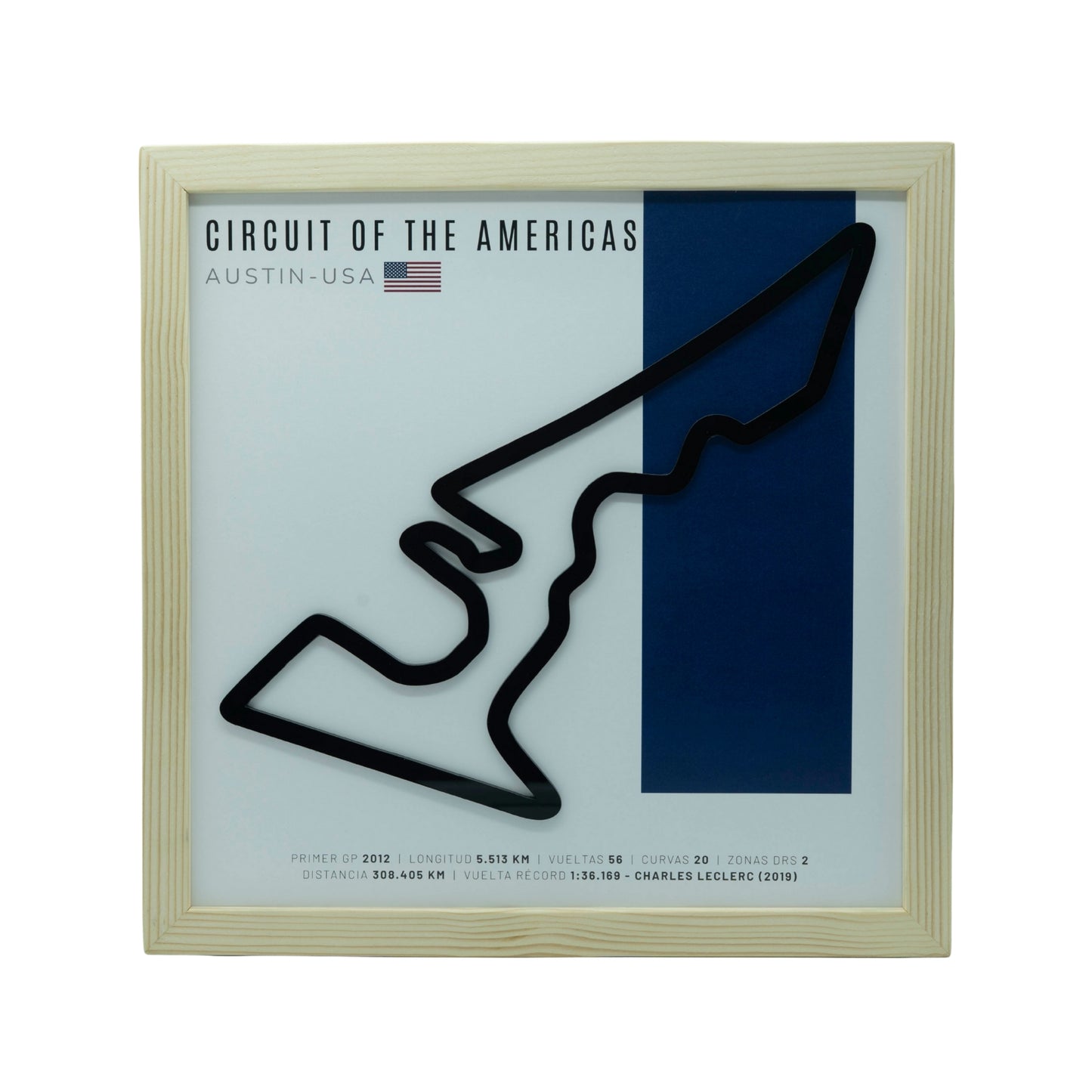 F1 – Circuit of The Americas / COTA (Estados Unidos) | Circuito 3D enmarcado