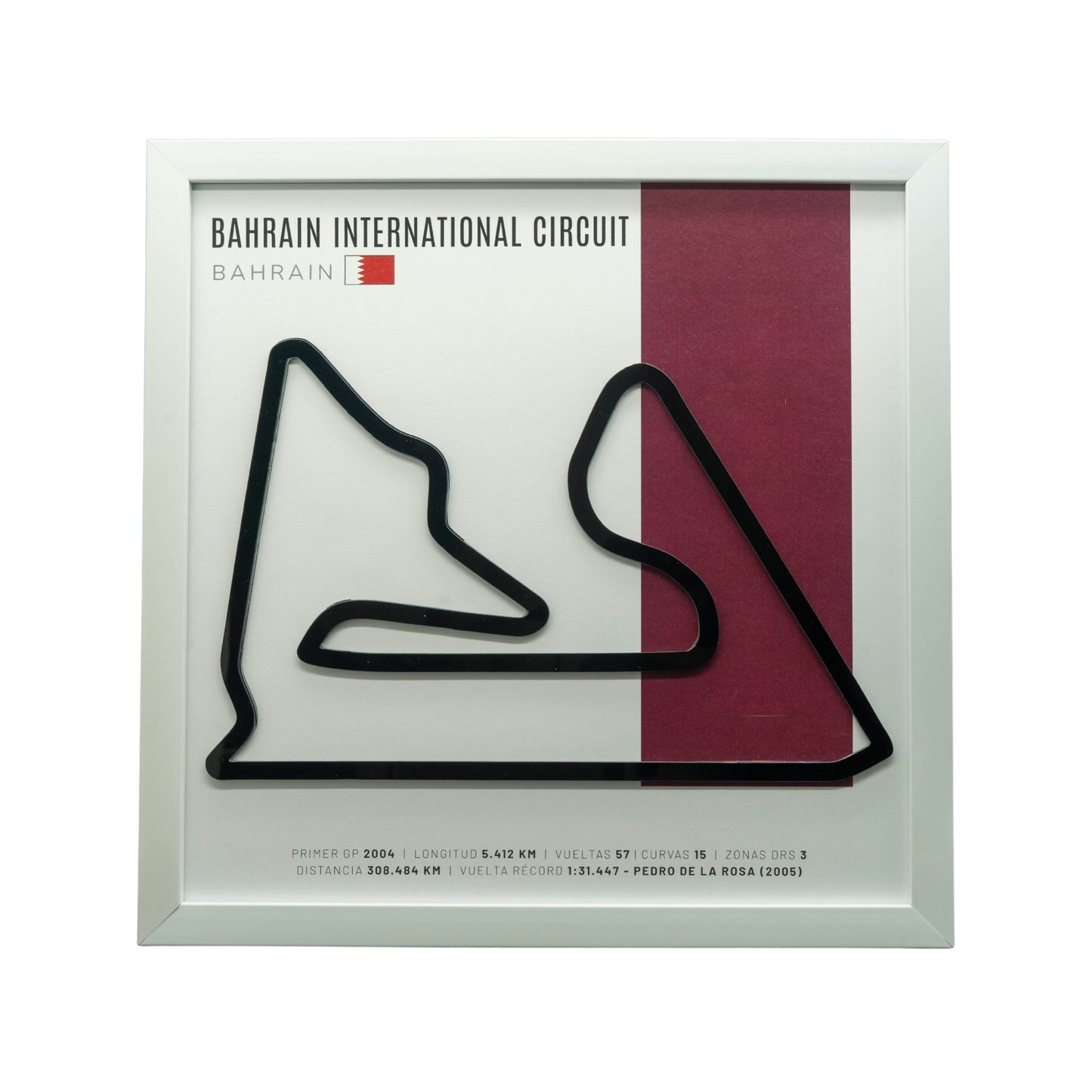 F1 – Bahrain International Circuit (Baréin) | Circuito 3D enmarcado