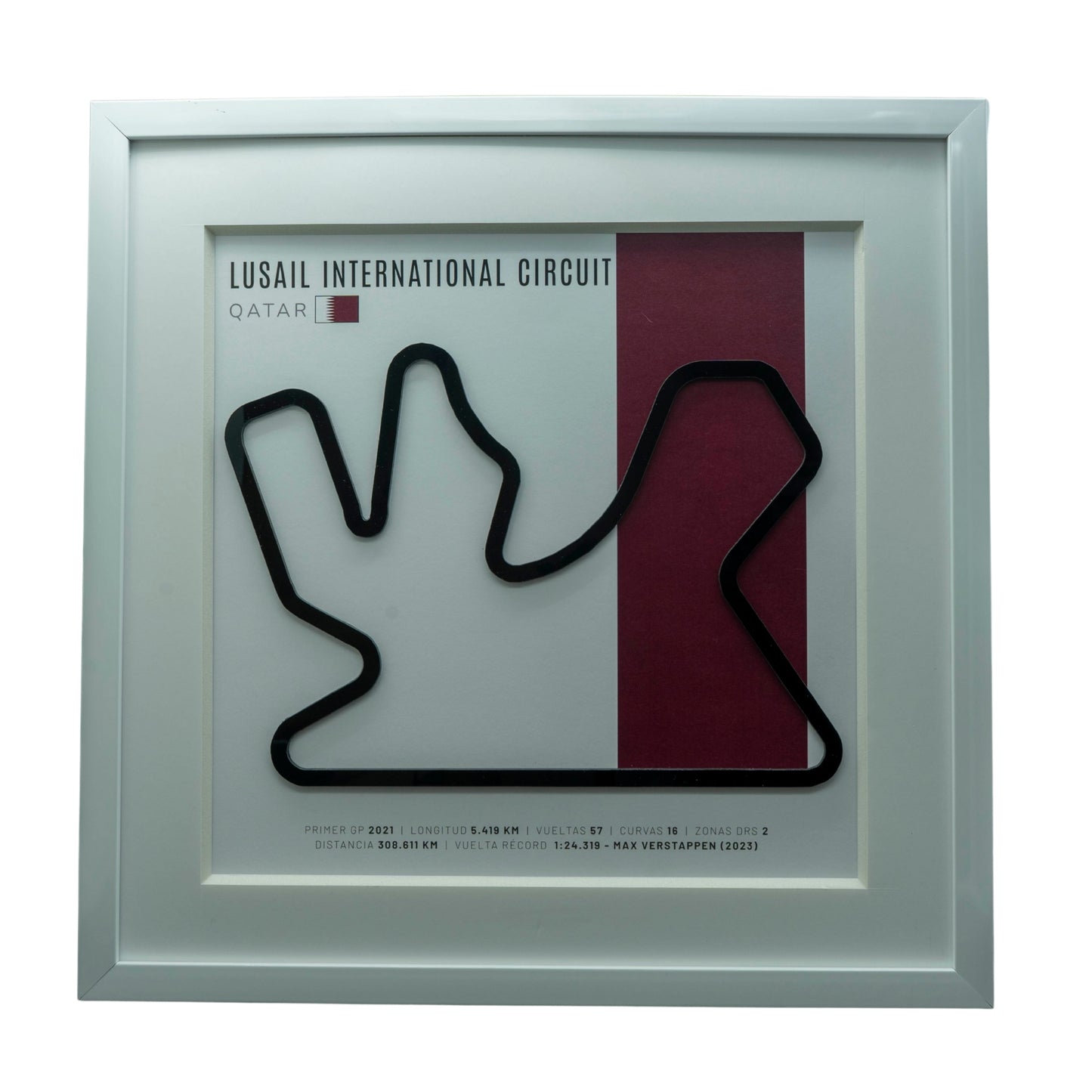 F1 – Lusail International Circuit (Catar) | Circuito 3D enmarcado