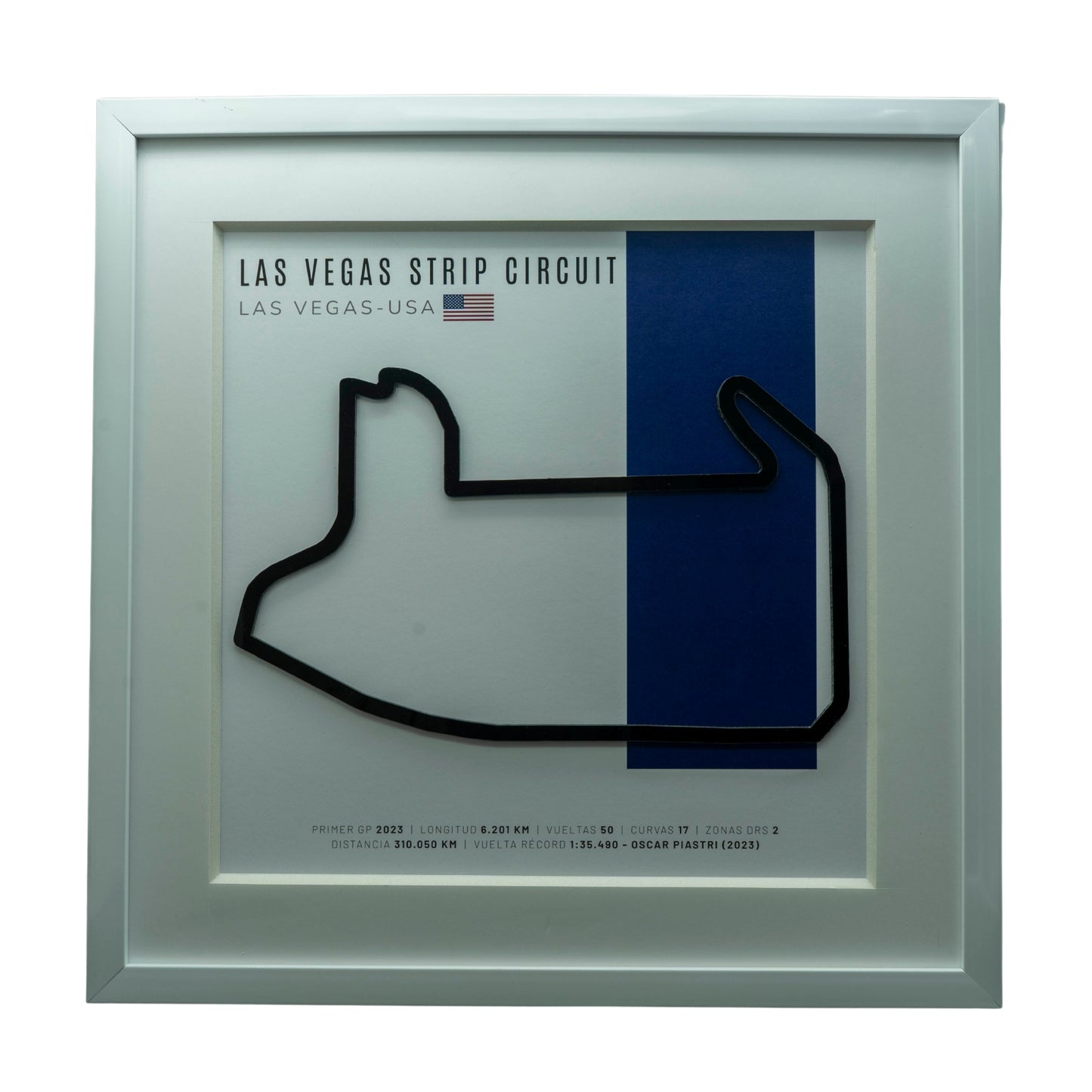 F1 – Las Vegas Strip Circuit (Estados Unidos) | Circuito 3D enmarcado