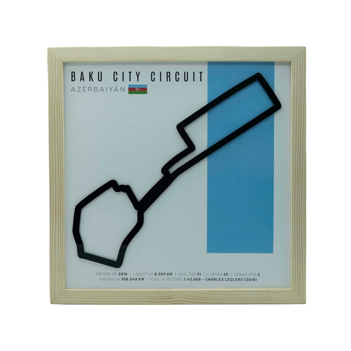 F1 – Baku City Circuit (Azerbaiyán) | Circuito 3D enmarcado