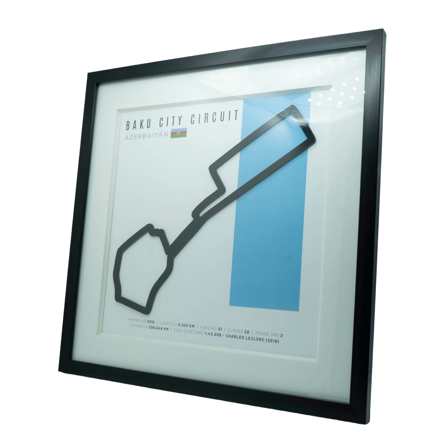 F1 – Baku City Circuit (Azerbaiyán) | Circuito 3D enmarcado