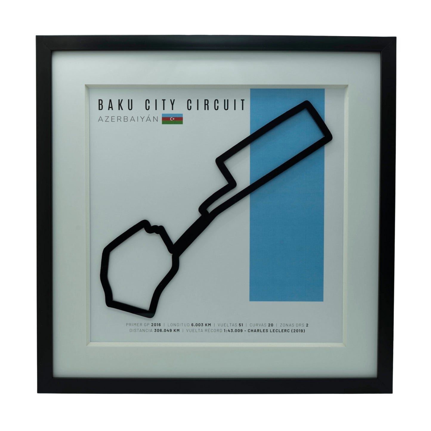 F1 – Baku City Circuit (Azerbaiyán) | Circuito 3D enmarcado