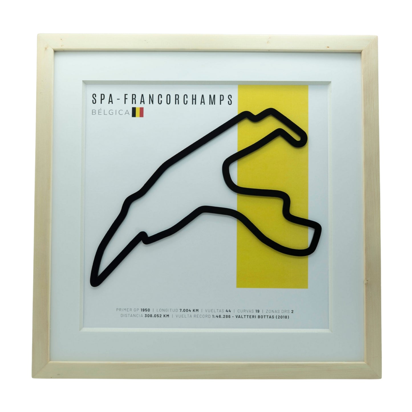 F1 – Circuit de Spa-Francorchamps (Bélgica) | Circuito 3D enmarcado