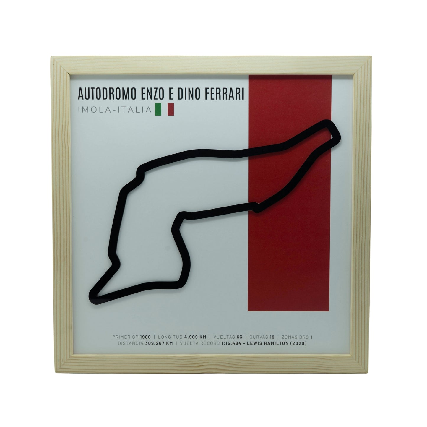 F1 – Autodromo Enzo e Dino Ferrari (Italia) | Circuito 3D enmarcado