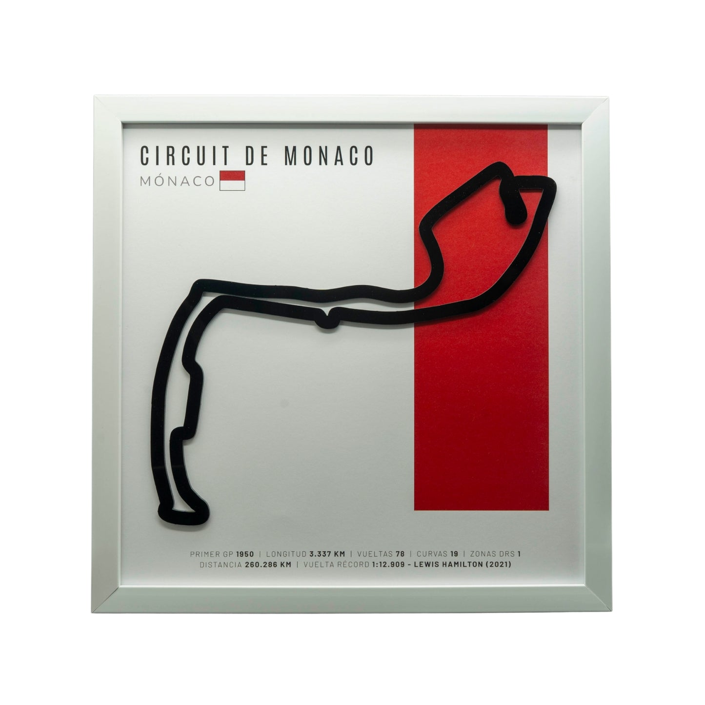 F1 – Circuit de Monaco (Mónaco) | Circuito 3D enmarcado