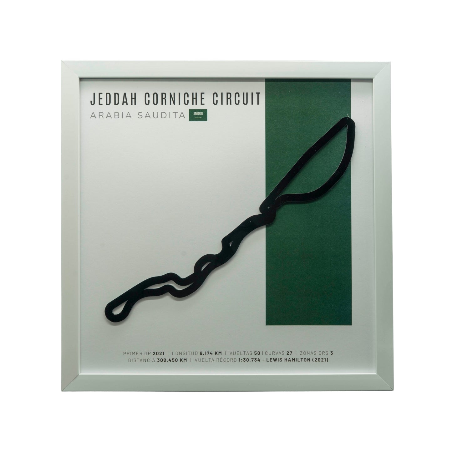 F1 – Jeddah Corniche Circuit (Arabia Saudita) | Circuito 3D enmarcado