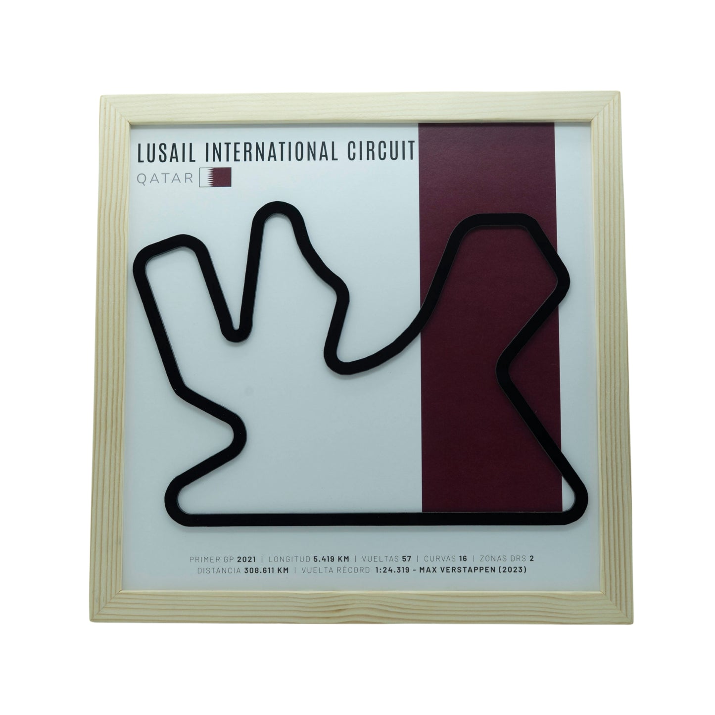 F1 – Lusail International Circuit (Catar) | Circuito 3D enmarcado