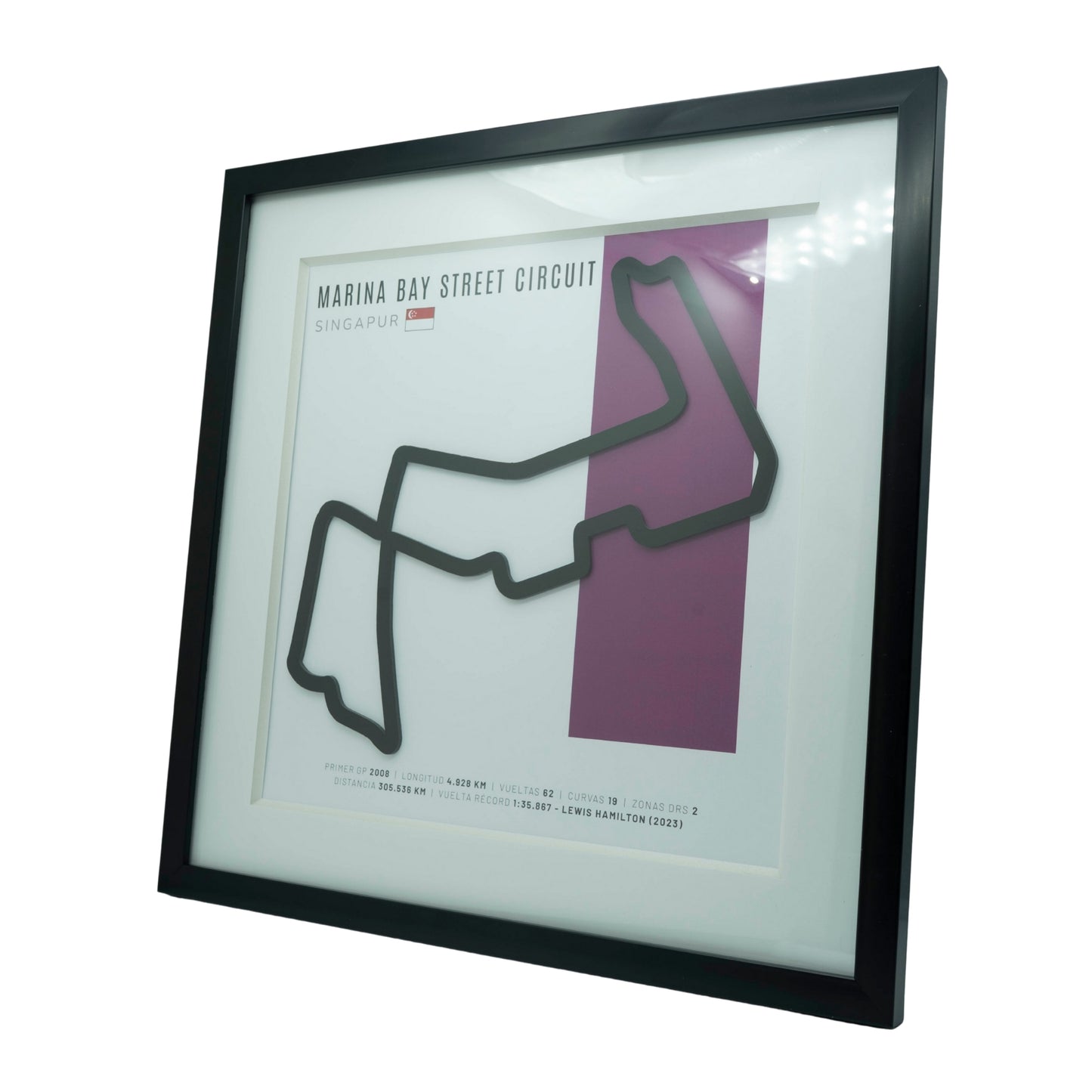 F1 – Marina Bay Street Circuit (Singapur) | Circuito 3D enmarcado