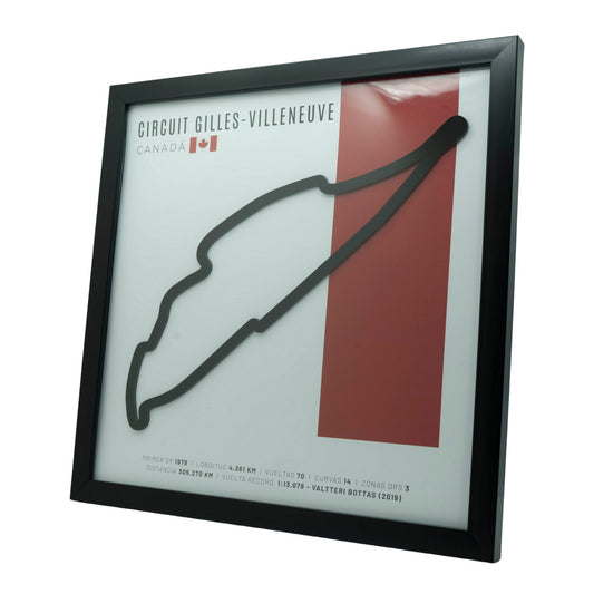 F1 - Circuito 3D Enmarcado | Circuit Gilles- Circuito 3D Enmarcado |Villeneuve (Canadá)