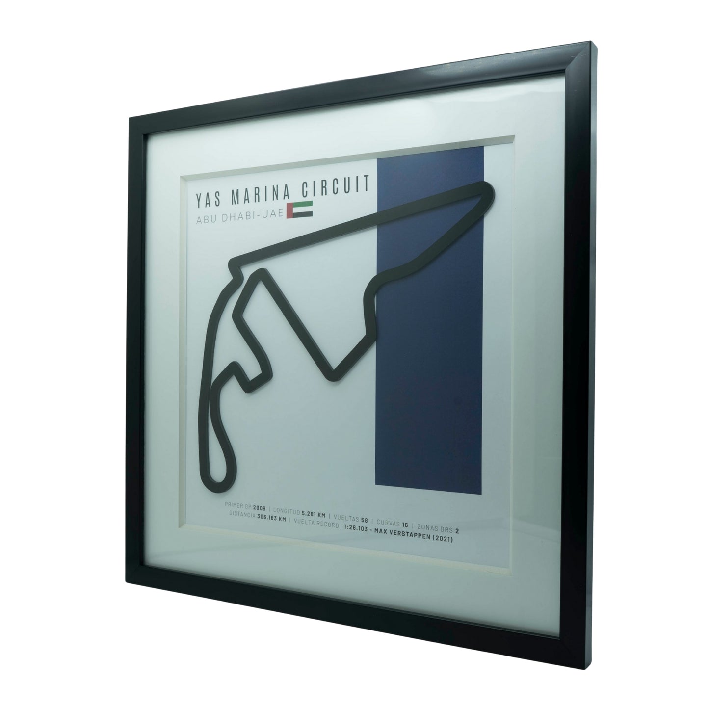F1 – Yas Marina Circuit (Emiratos Árabes Unidos) | Circuito 3D enmarcado