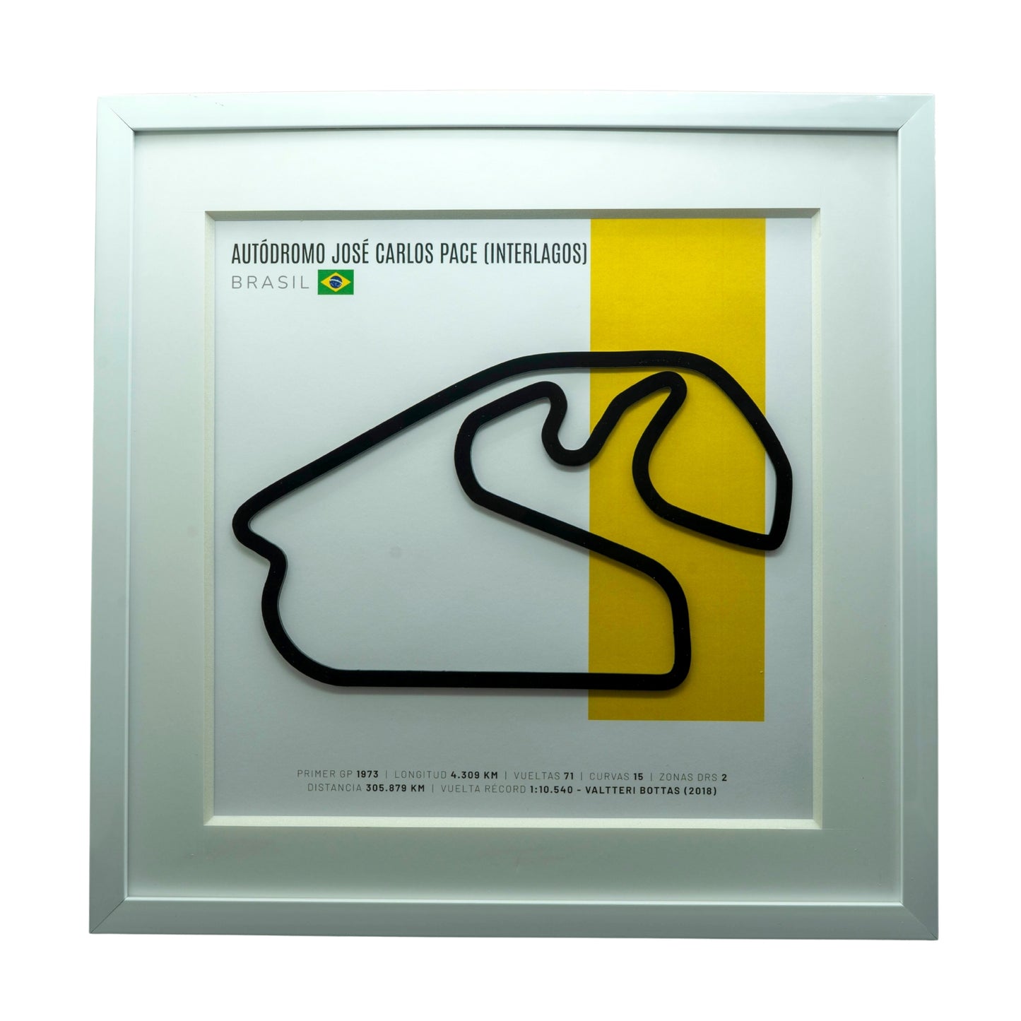 F1 – Autódromo José Carlos Pace / Interlagos (Brasil) | Circuito 3D enmarcado