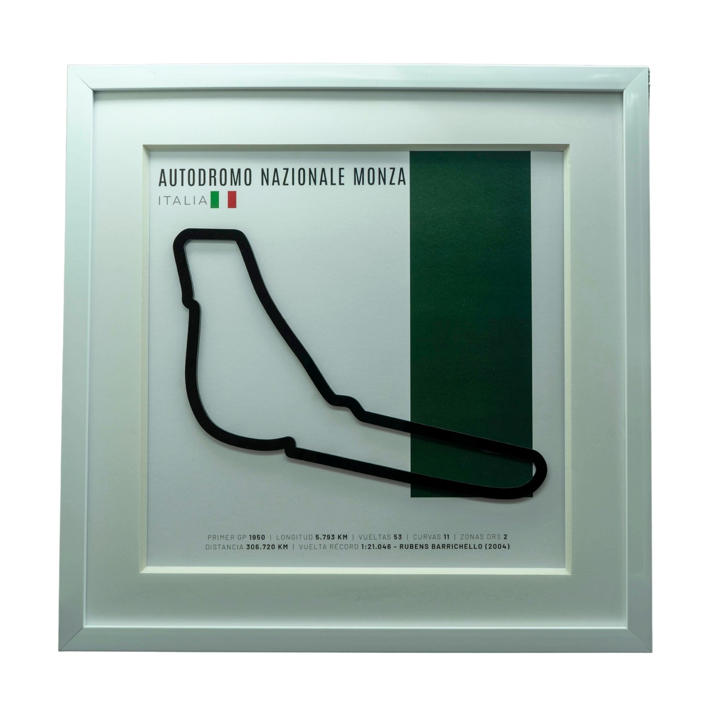 F1 – Autodromo Nazionale Monza (Italia) | Circuito 3D enmarcado