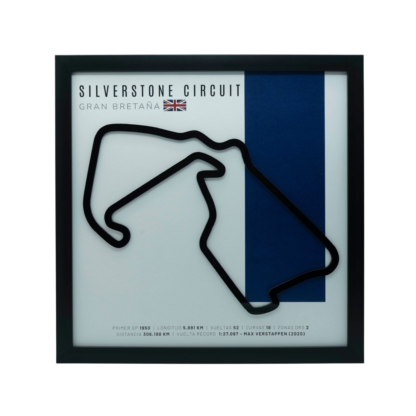 F1 – Silverstone Circuit (Gran Bretaña) | Circuito 3D enmarcado