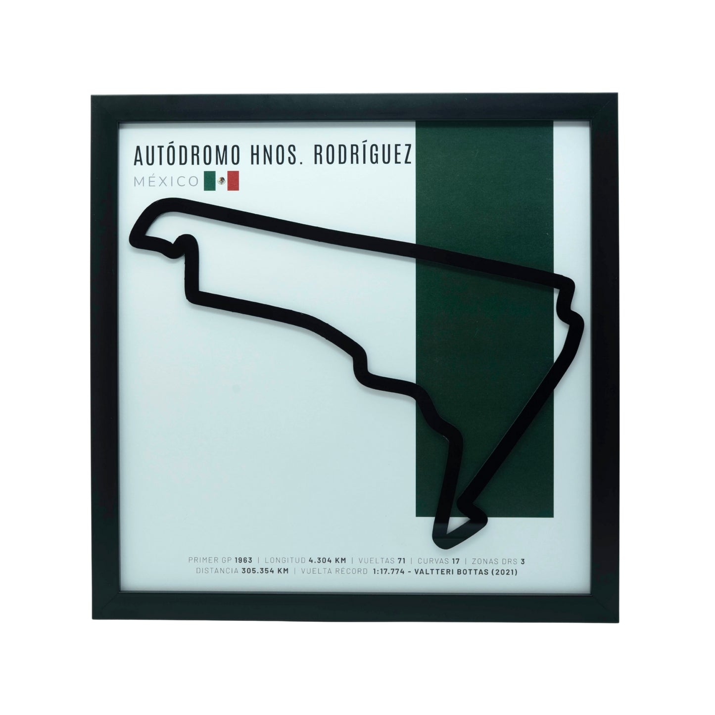 F1 – Autódromo Hermanos Rodríguez (México) | Circuito 3D enmarcado