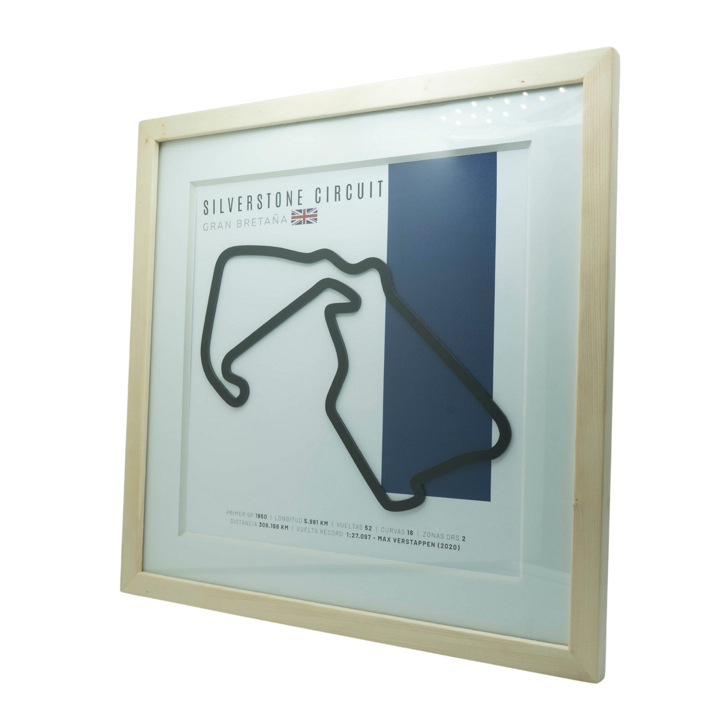F1 – Silverstone Circuit (Gran Bretaña) | Circuito 3D enmarcado