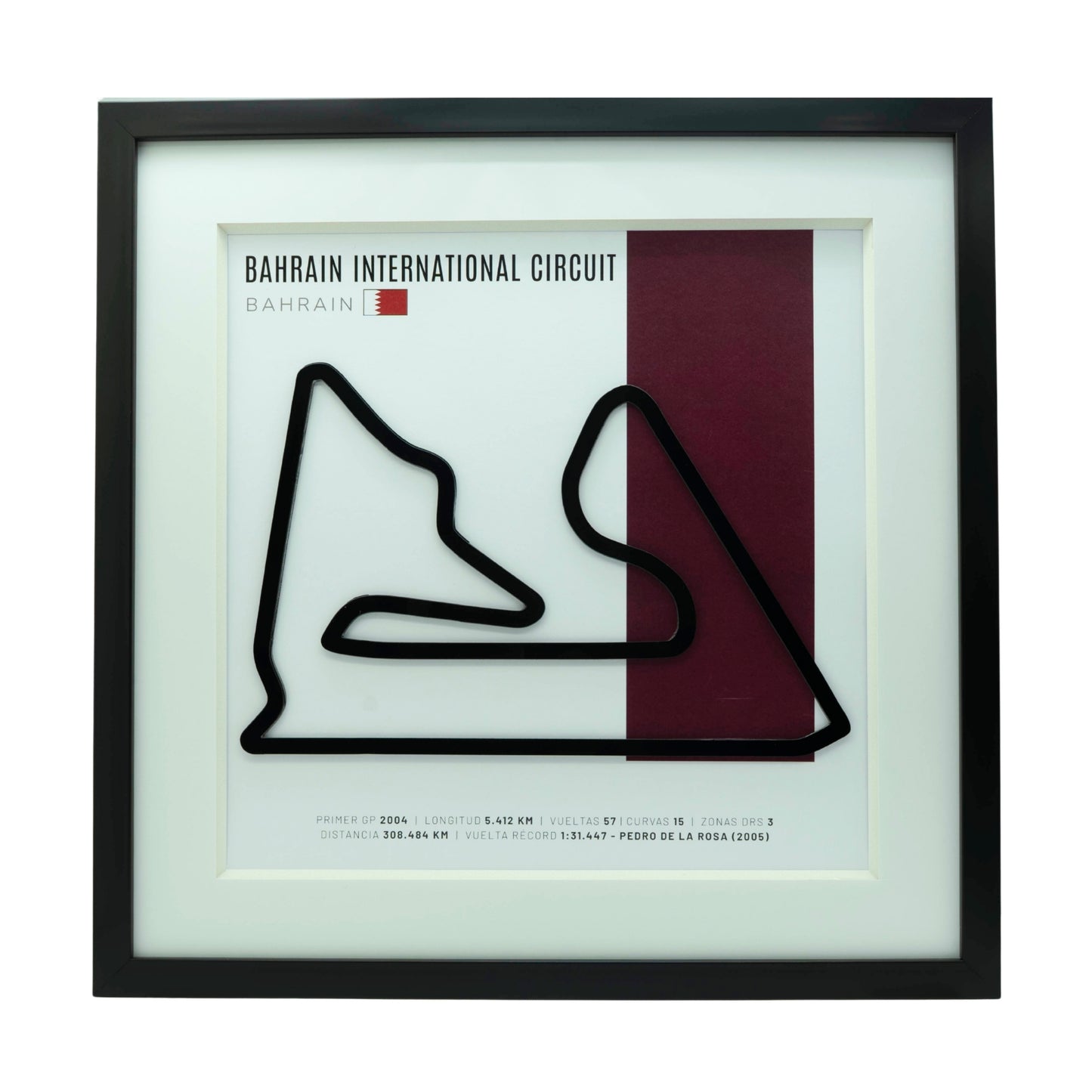 F1 – Bahrain International Circuit (Baréin) | Circuito 3D enmarcado