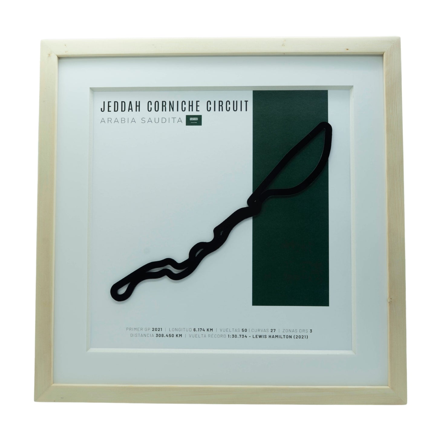 F1 – Jeddah Corniche Circuit (Arabia Saudita) | Circuito 3D enmarcado