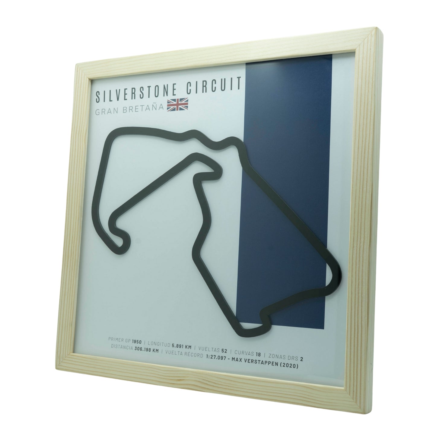 F1 – Silverstone Circuit (Gran Bretaña) | Circuito 3D enmarcado
