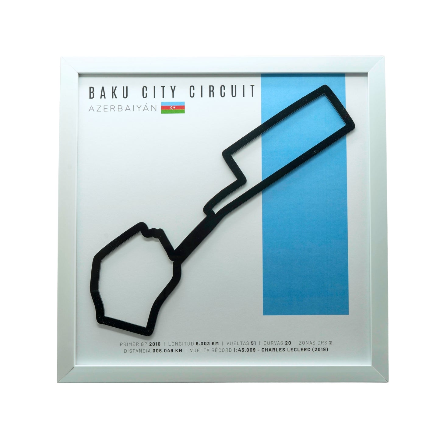 F1 – Baku City Circuit (Azerbaiyán) | Circuito 3D enmarcado