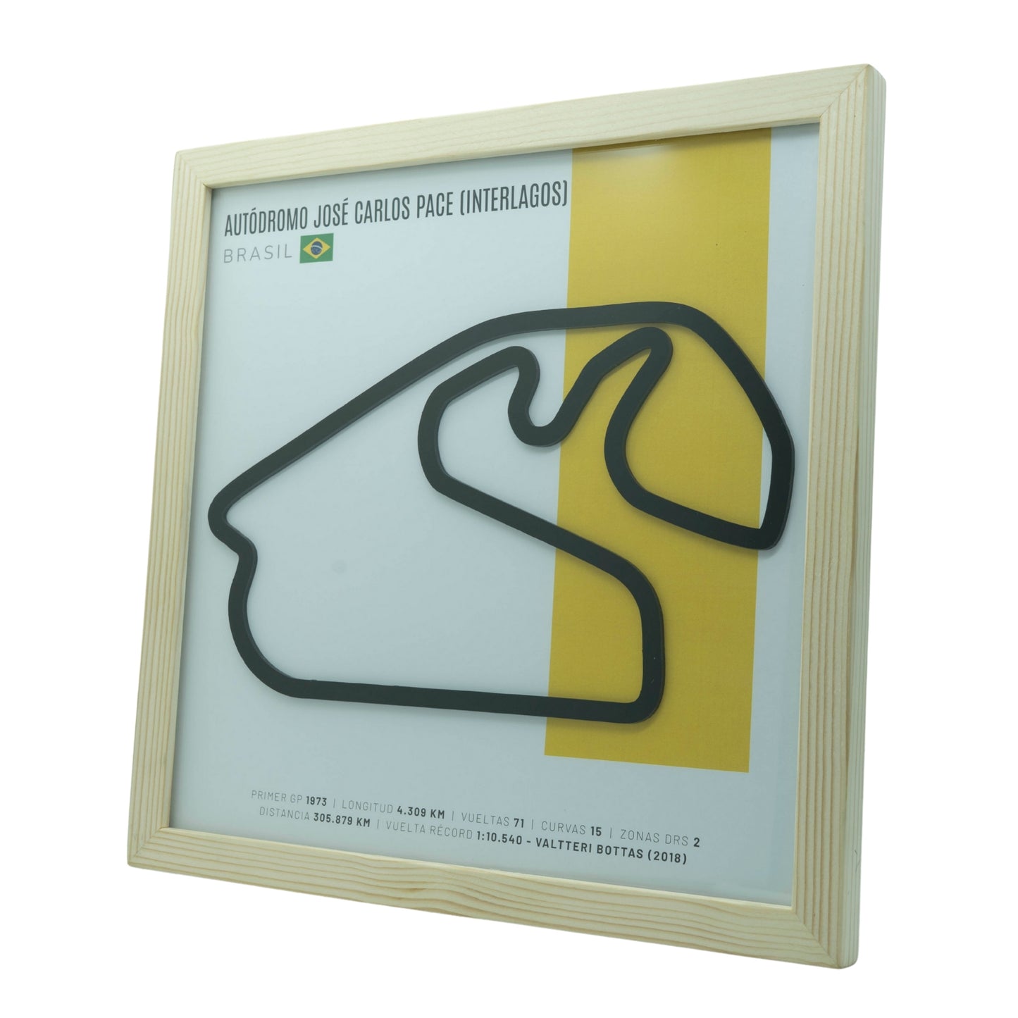 F1 – Autódromo José Carlos Pace / Interlagos (Brasil) | Circuito 3D enmarcado