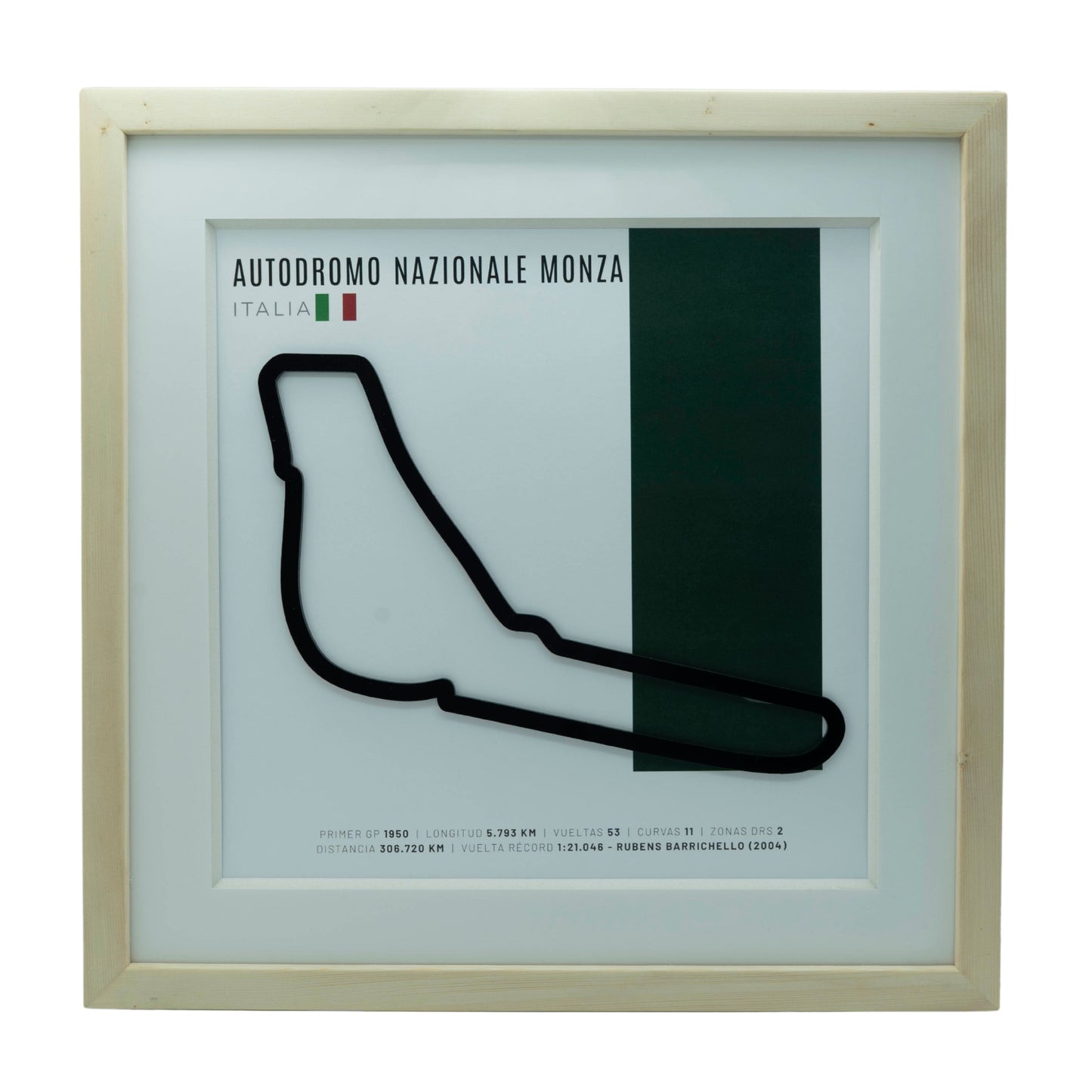 F1 – Autodromo Nazionale Monza (Italia) | Circuito 3D enmarcado