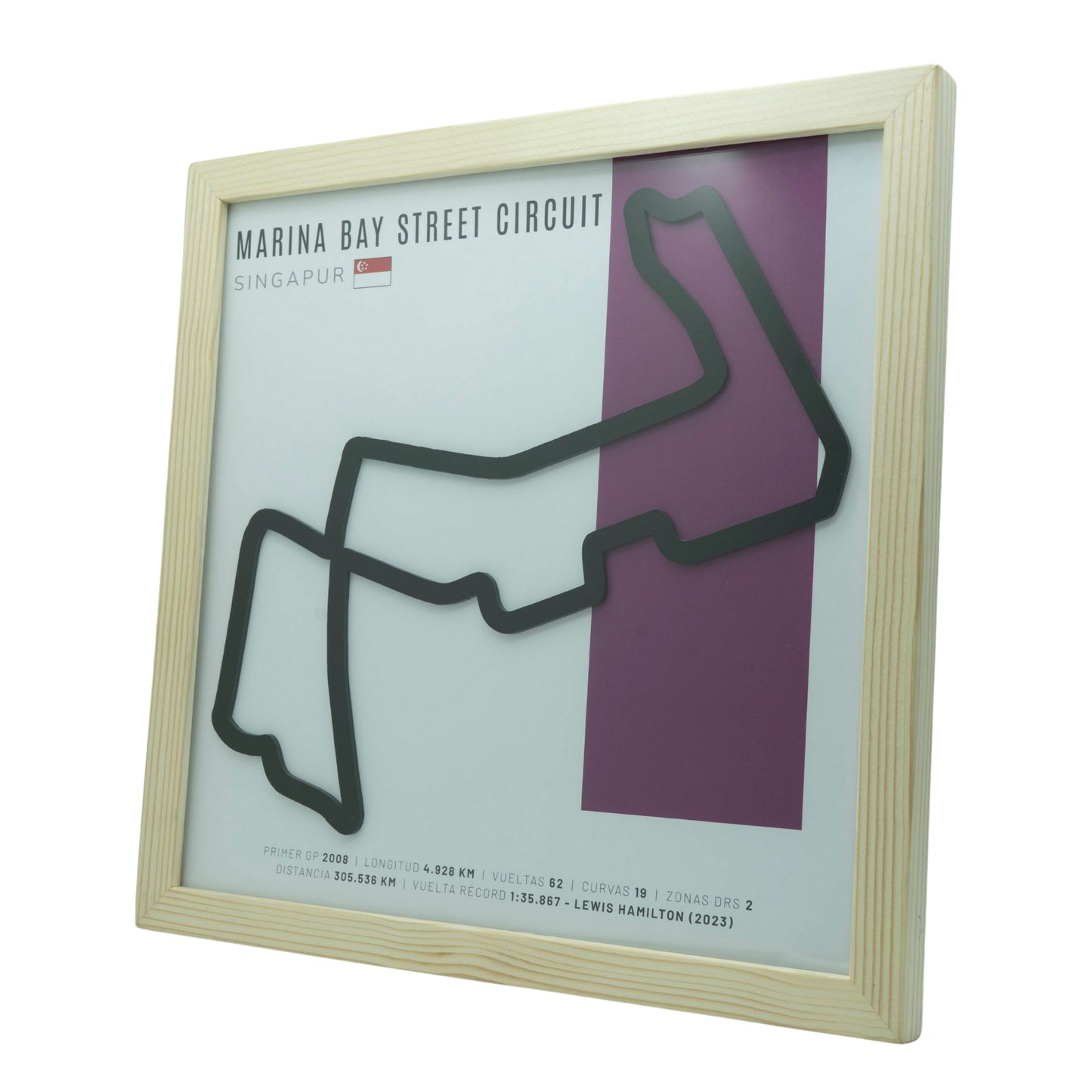 F1 – Marina Bay Street Circuit (Singapur) | Circuito 3D enmarcado