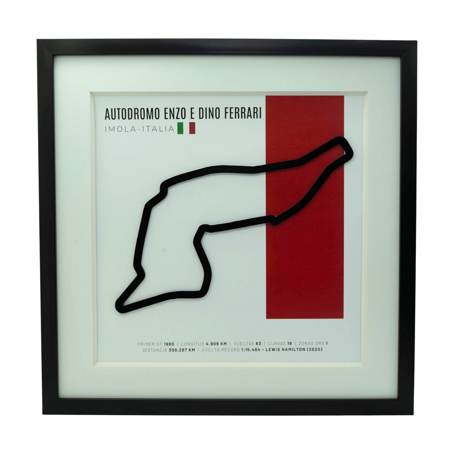 F1 – Autodromo Enzo e Dino Ferrari (Italia) | Circuito 3D enmarcado