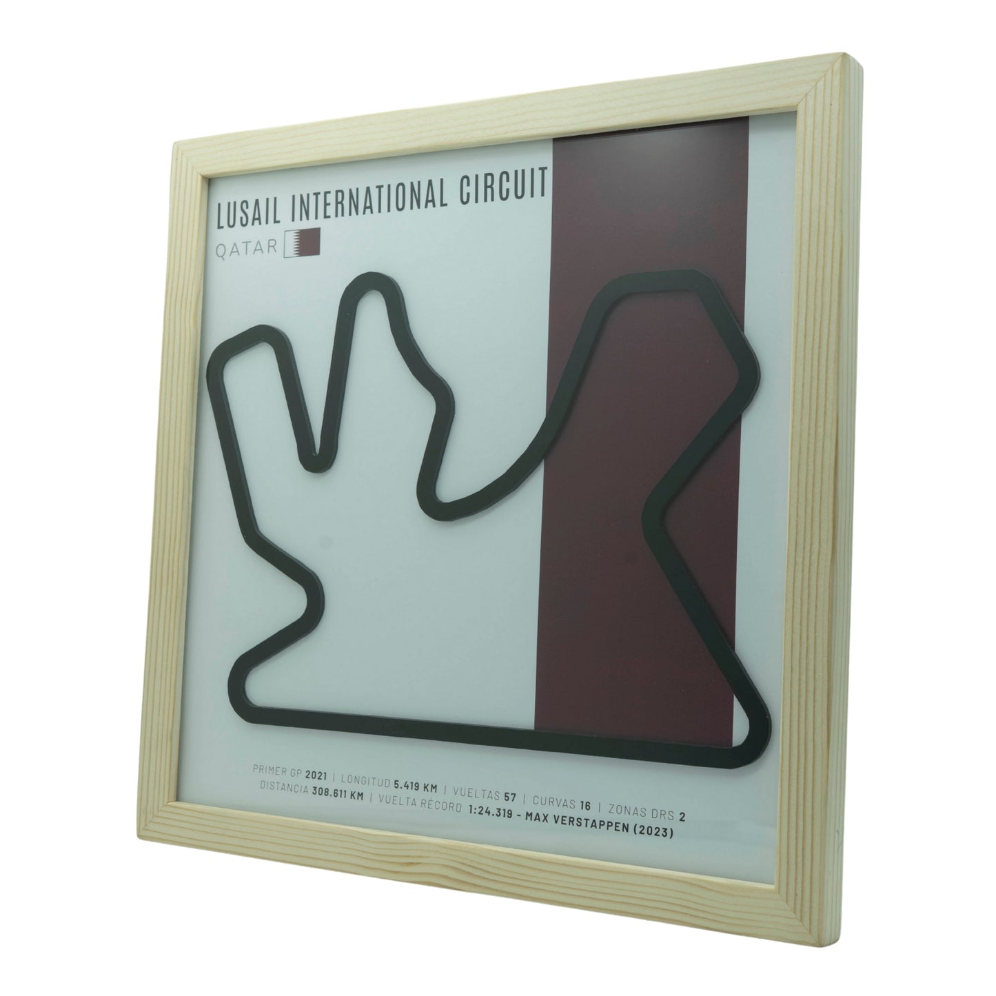 F1 – Lusail International Circuit (Catar) | Circuito 3D enmarcado