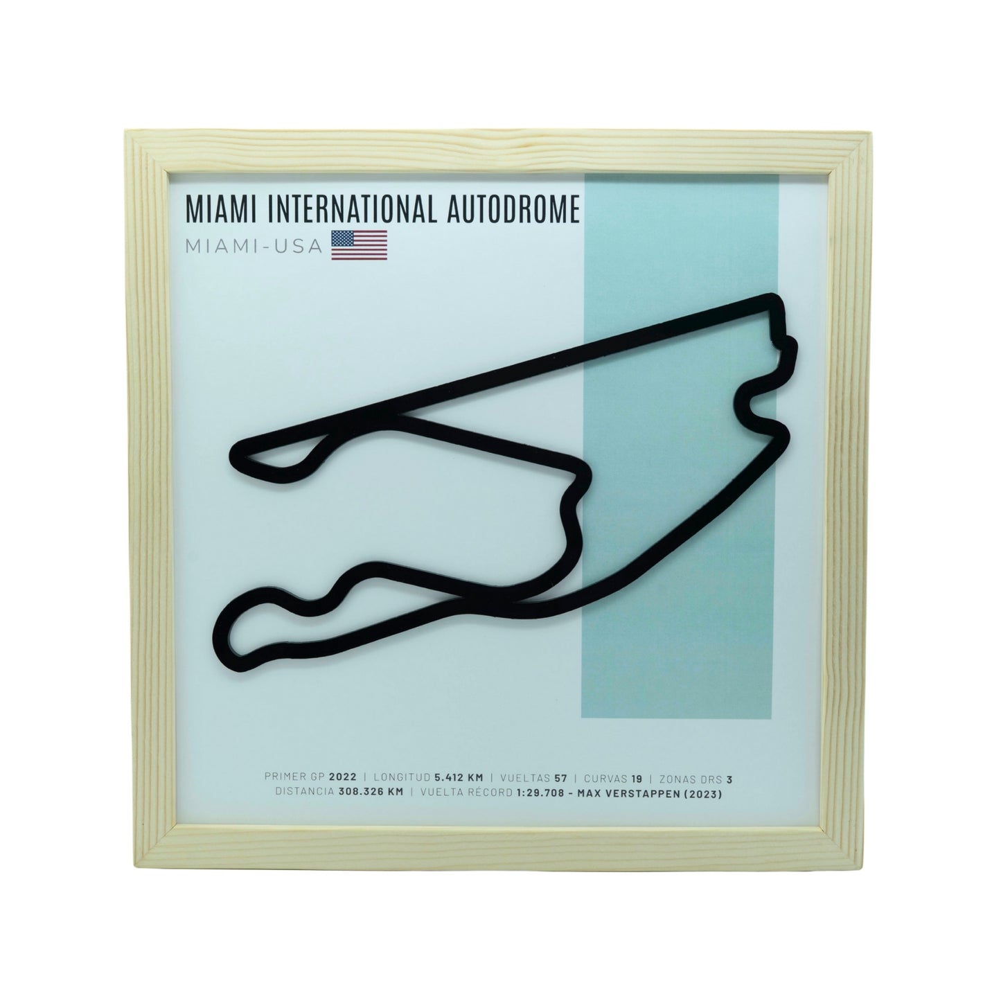 F1 – Miami International Autodrome (Estados Unidos) | Circuito 3D enmarcado