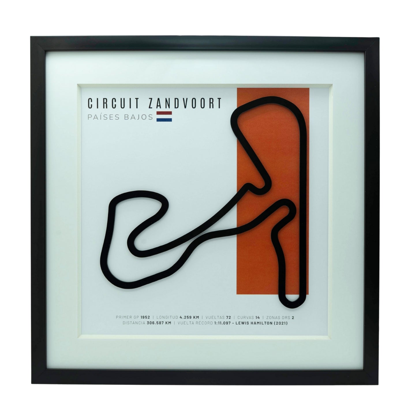 F1 – Circuit Zandvoort (Países Bajos) | Circuito 3D enmarcado