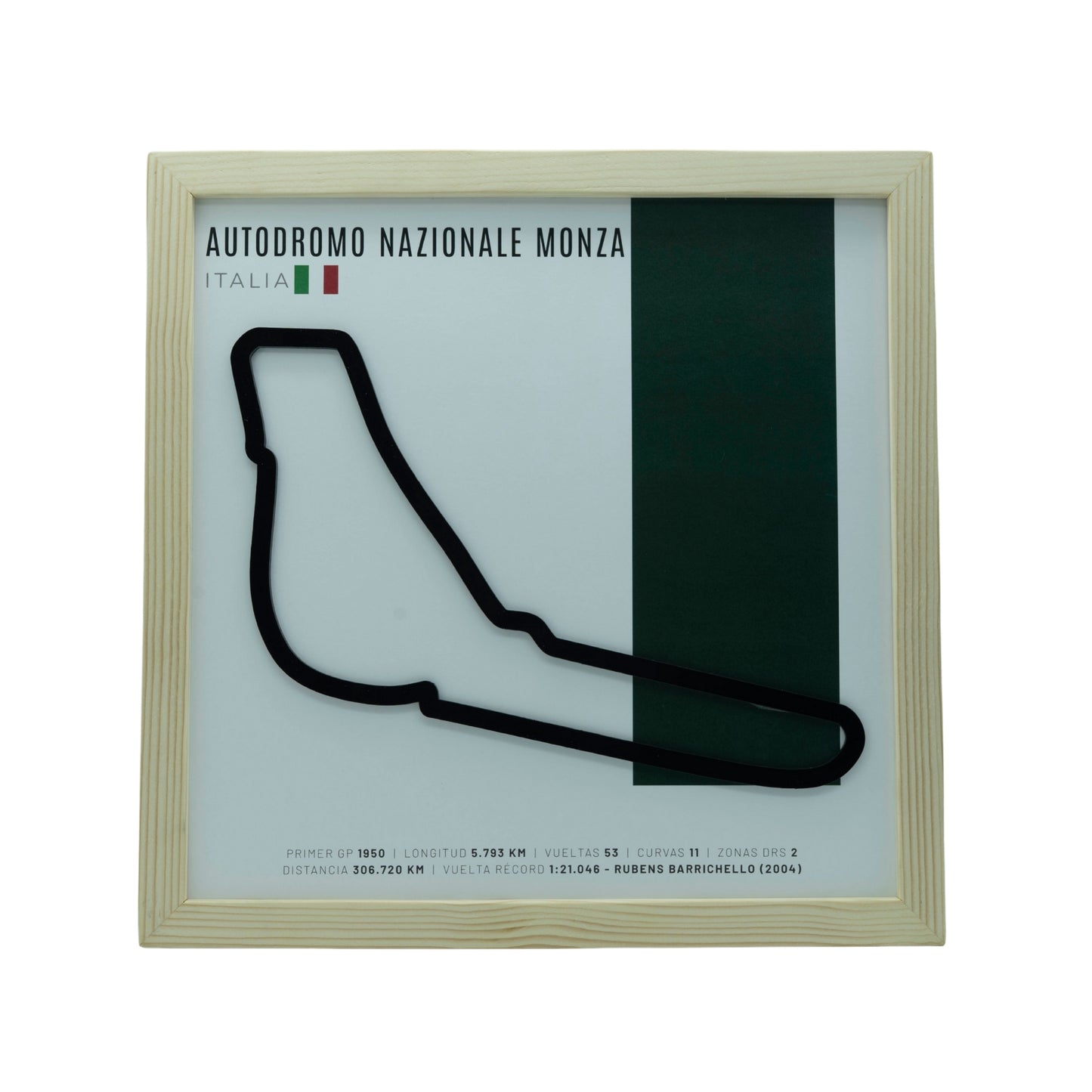 F1 – Autodromo Nazionale Monza (Italia) | Circuito 3D enmarcado