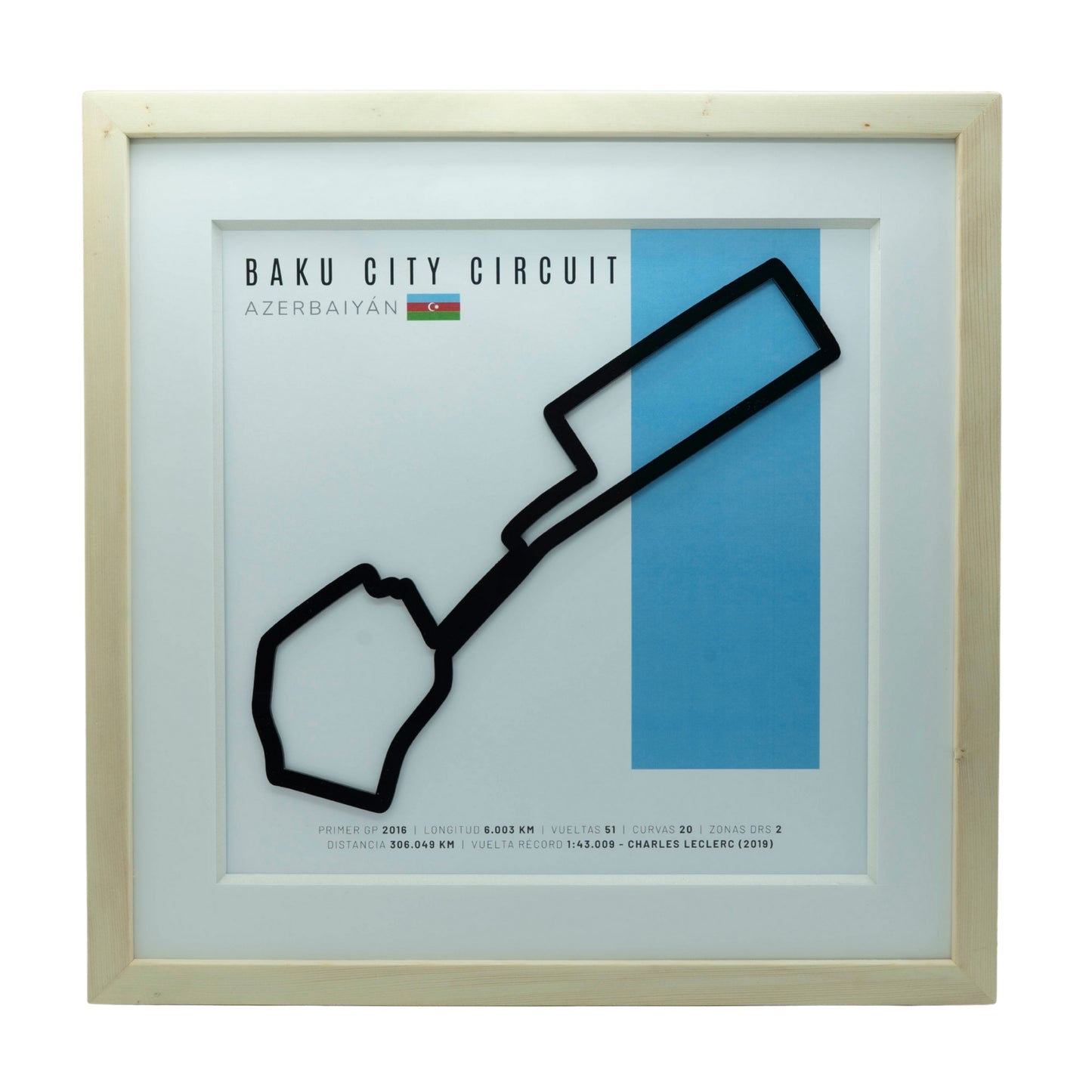 F1 – Baku City Circuit (Azerbaiyán) | Circuito 3D enmarcado