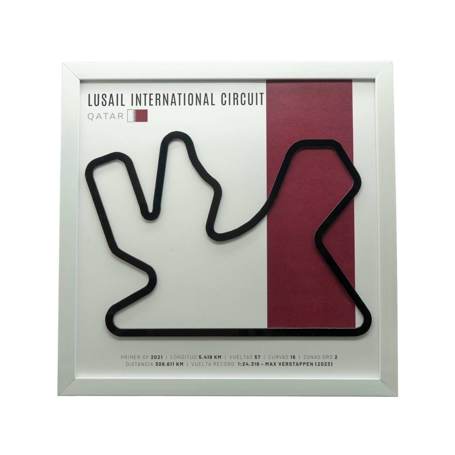 F1 – Lusail International Circuit (Catar) | Circuito 3D enmarcado