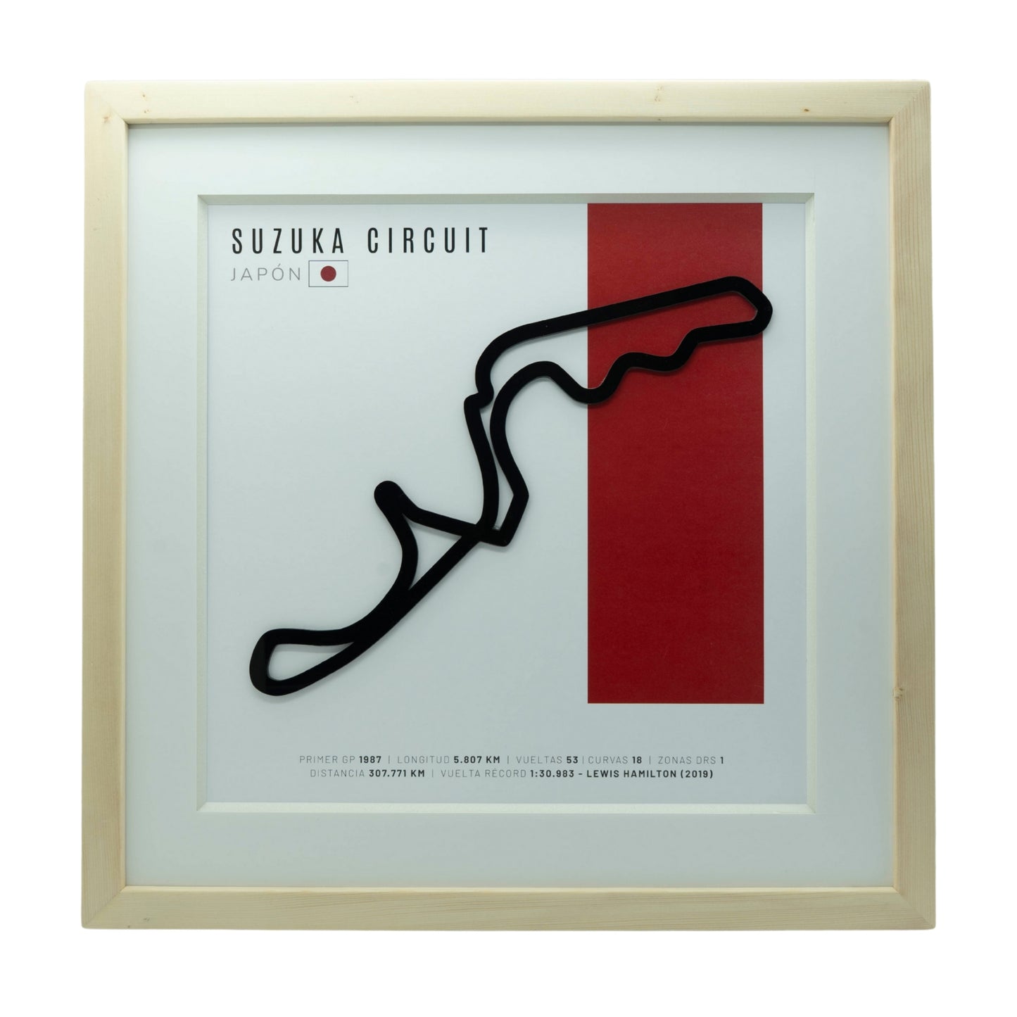 F1 – Suzuka Circuit (Japón) | Circuito 3D enmarcado