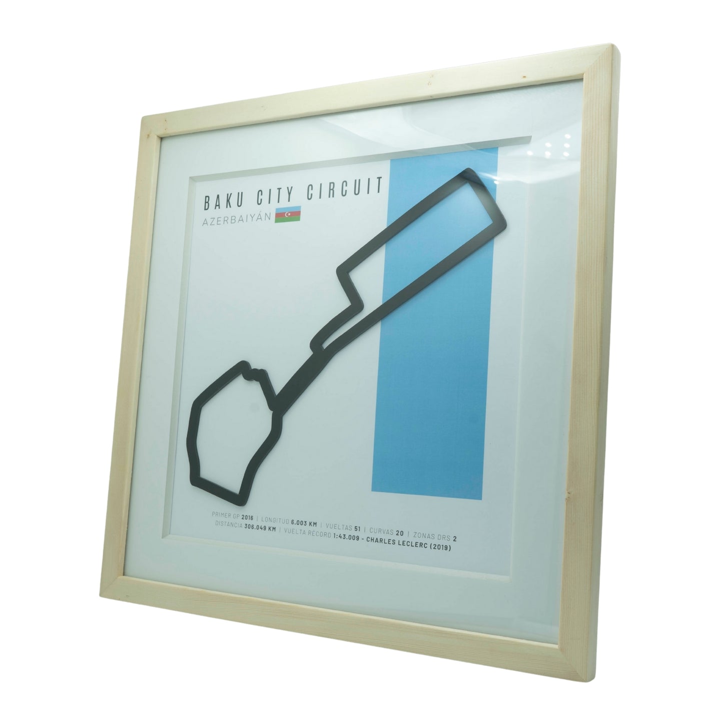 F1 – Baku City Circuit (Azerbaiyán) | Circuito 3D enmarcado