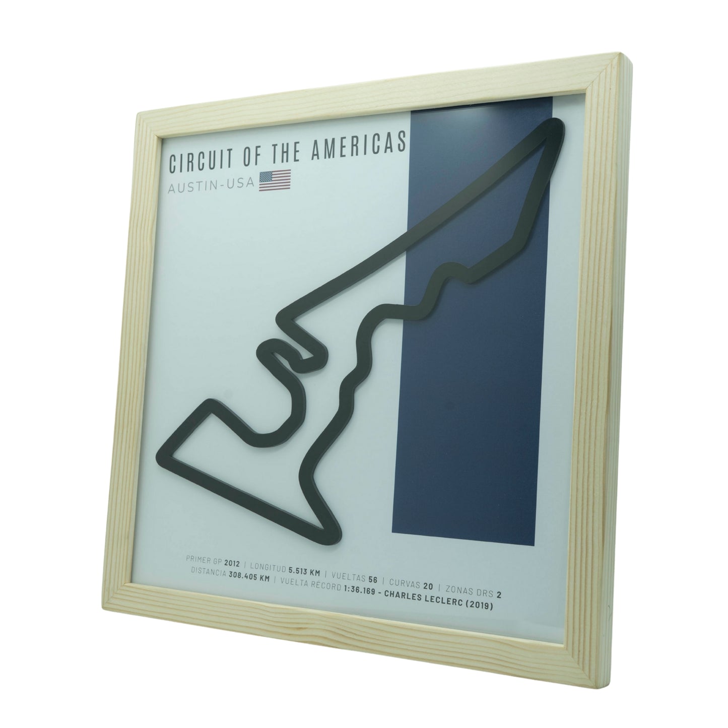 F1 – Circuit of The Americas / COTA (Estados Unidos) | Circuito 3D enmarcado
