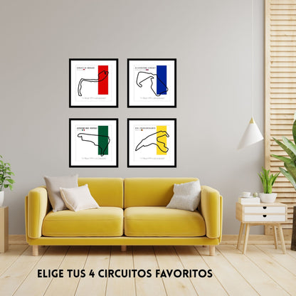 Paquete F1 – Set de 4 Circuitos Personalizables