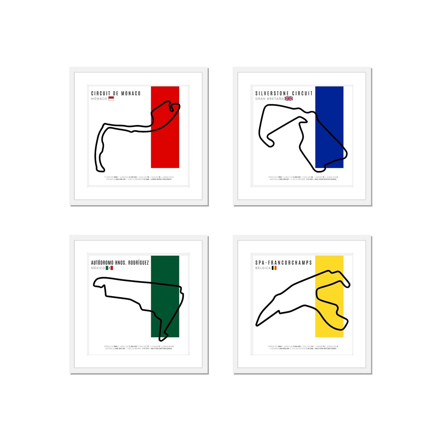 Paquete F1 – Set de 4 Circuitos Personalizables