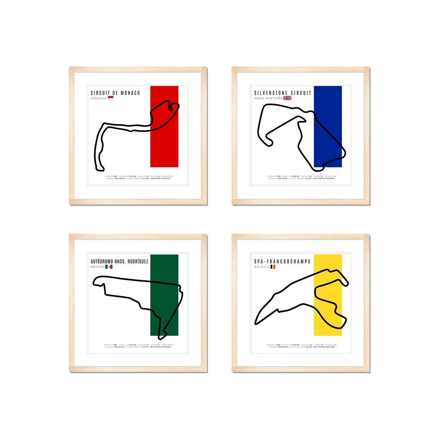 Paquete F1 – Set de 4 Circuitos Personalizables