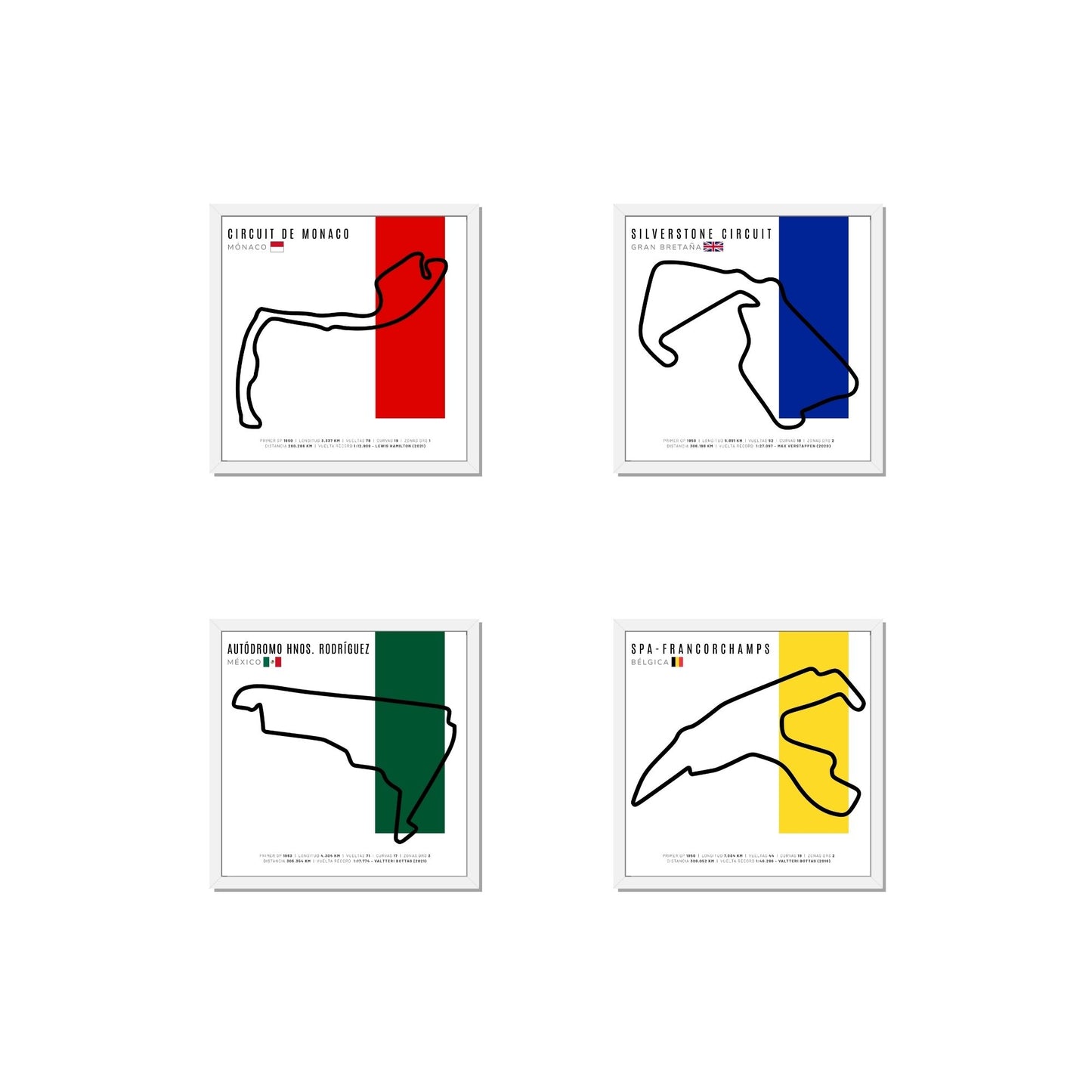 Paquete F1 – Set de 4 Circuitos Personalizables
