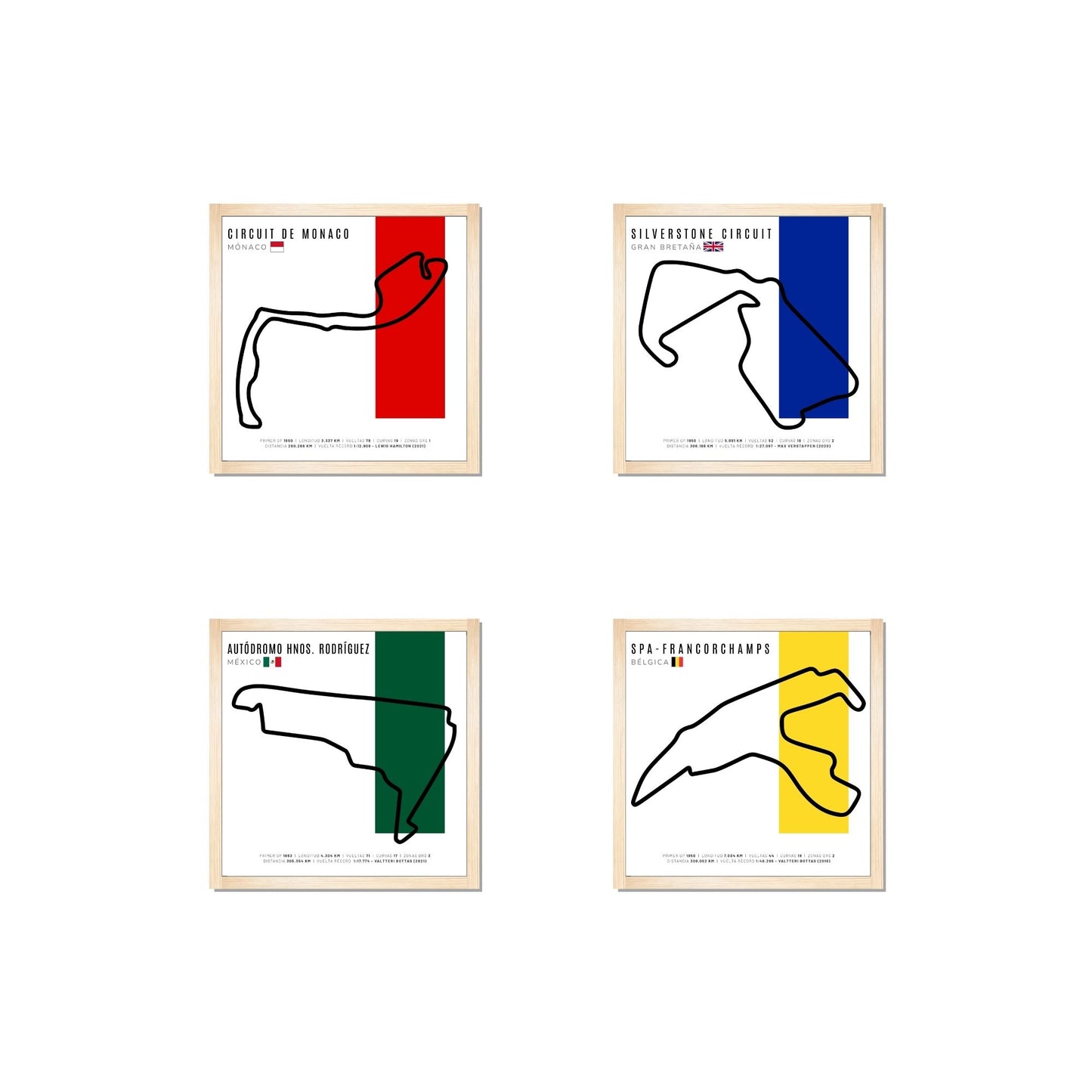 Paquete F1 – Set de 4 Circuitos Personalizables