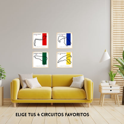 Paquete F1 – Set de 4 Circuitos Personalizables