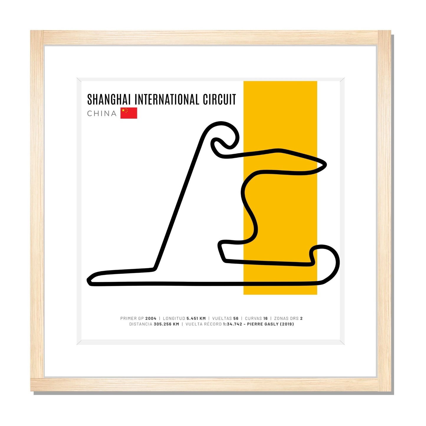 F1 – Circuito 3D Enmarcado | Shanghai International Circuit (China)
