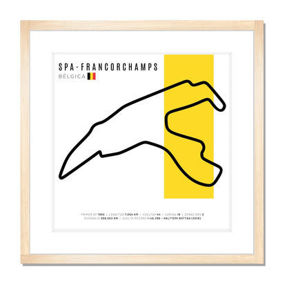 F1 - Circuito 3D Enmarcado | Circuit de Spa-Francorchamps (Bélgica)