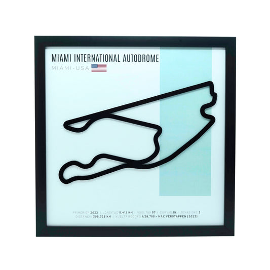 F1 – Miami International Autodrome (Estados Unidos) | Circuito 3D enmarcado